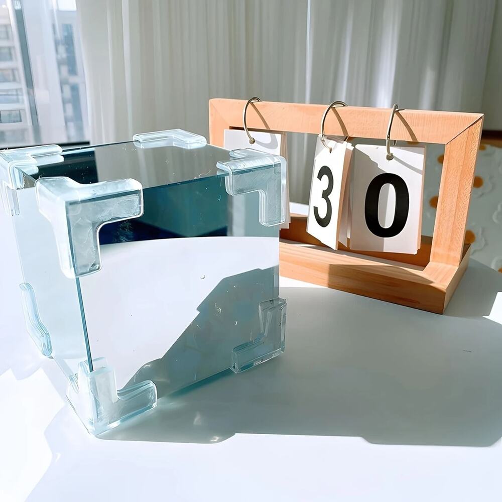 Title: Tulip Night Light DIY Magic Cube Flower Table Lamp Desk Decoration - Blue